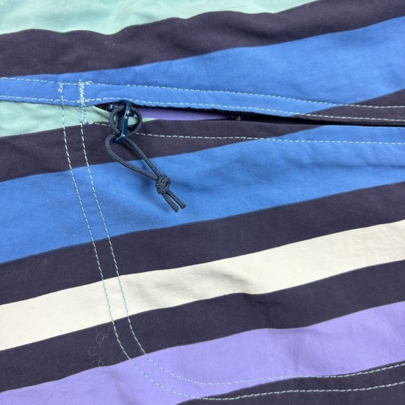 PATAGONIA Women’s W’s Wavefarer Boardshort 5” Water Ribbons: Dam Blue size: 8 - Picture 2 of 11